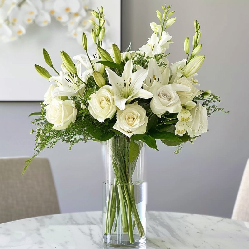 How much does it cost to rent a flower basket for a business opening in Surrey?